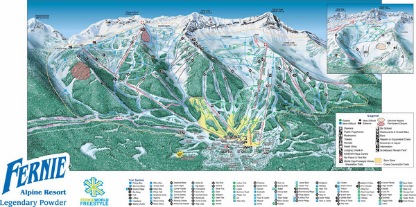 Map Of Fernie Bc Fernie Mountain Trail Map - Fernie British Columbia Canada • Mappery