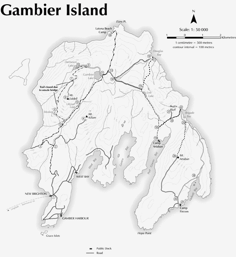 Gambier Island Trail Map Gambier Island BC • mappery