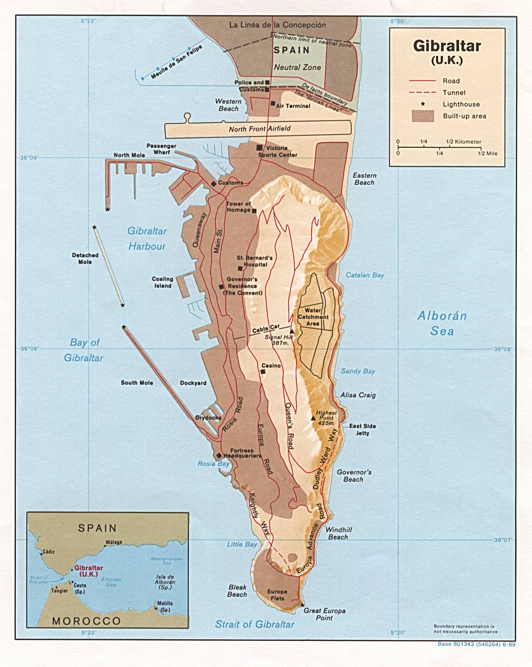 Gibraltar Map Gibraltar UK • mappery