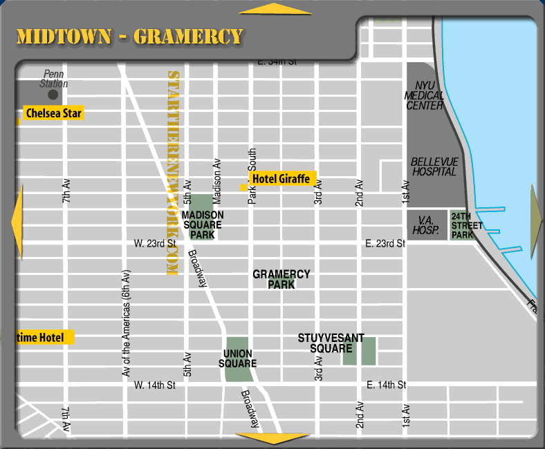 Gramercy Hotel Map Gramercy • mappery