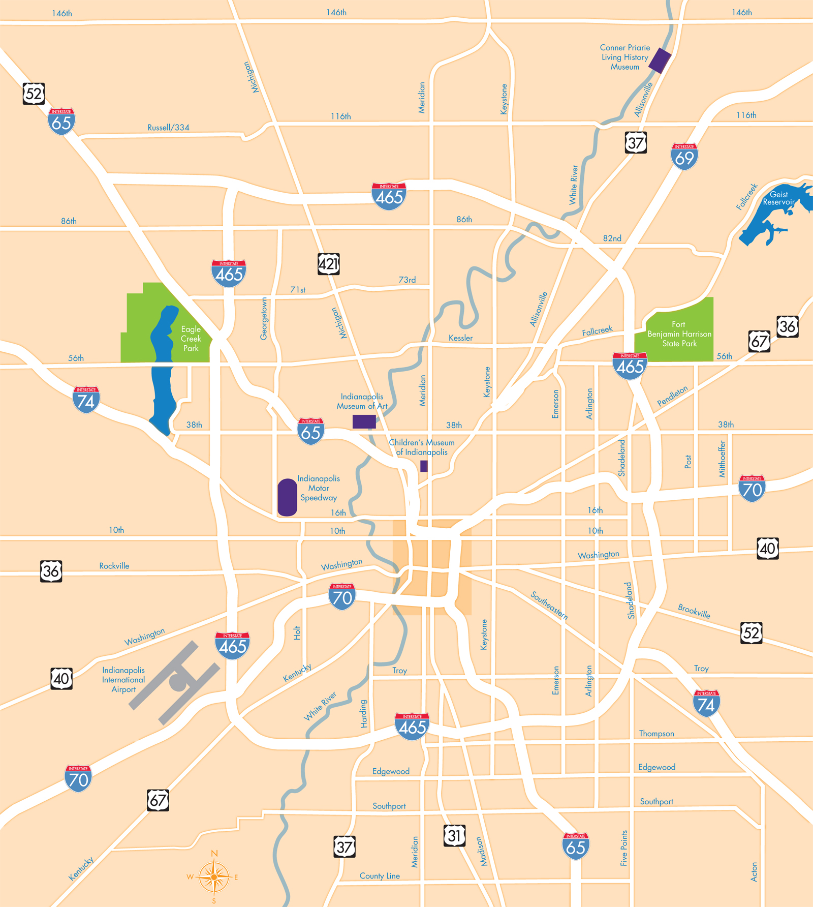 Indianapolis Map Indianapolis IN • mappery