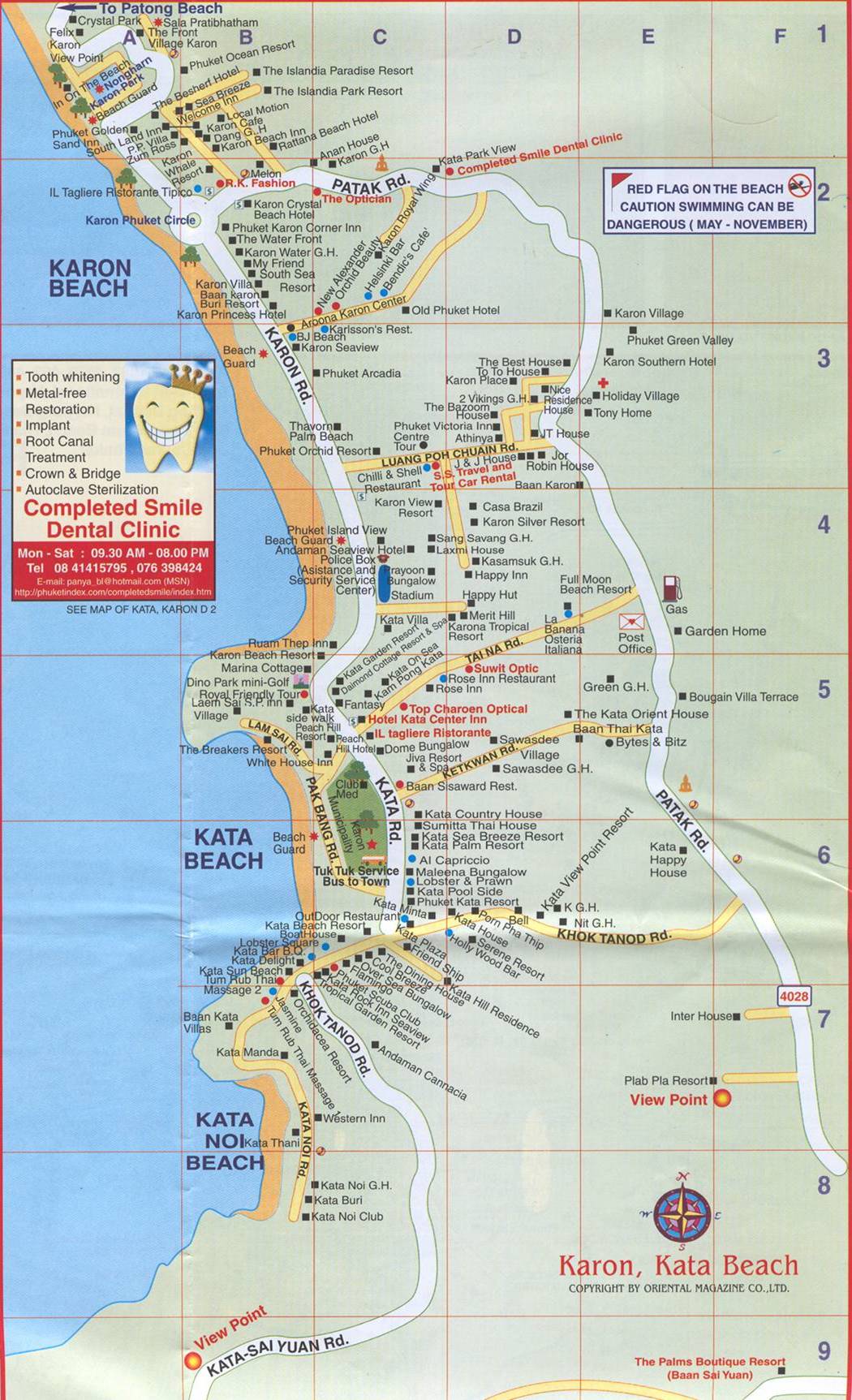 Karon Phuket Tourist Map karon Kata • mappery