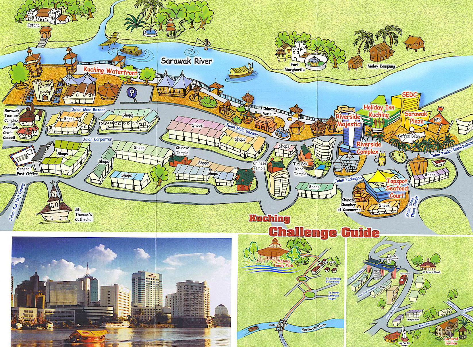 Kuching Tourist Map Kuching Sarawak Malaysia • mappery