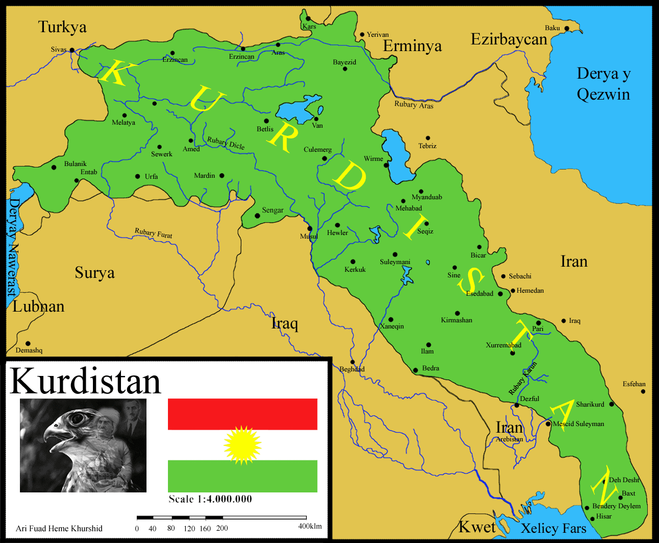 Kurdistan Map