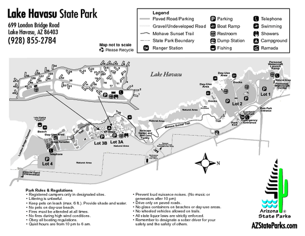 Lake Havasu State Park Camping Map Real Life Map Collection • Mappery