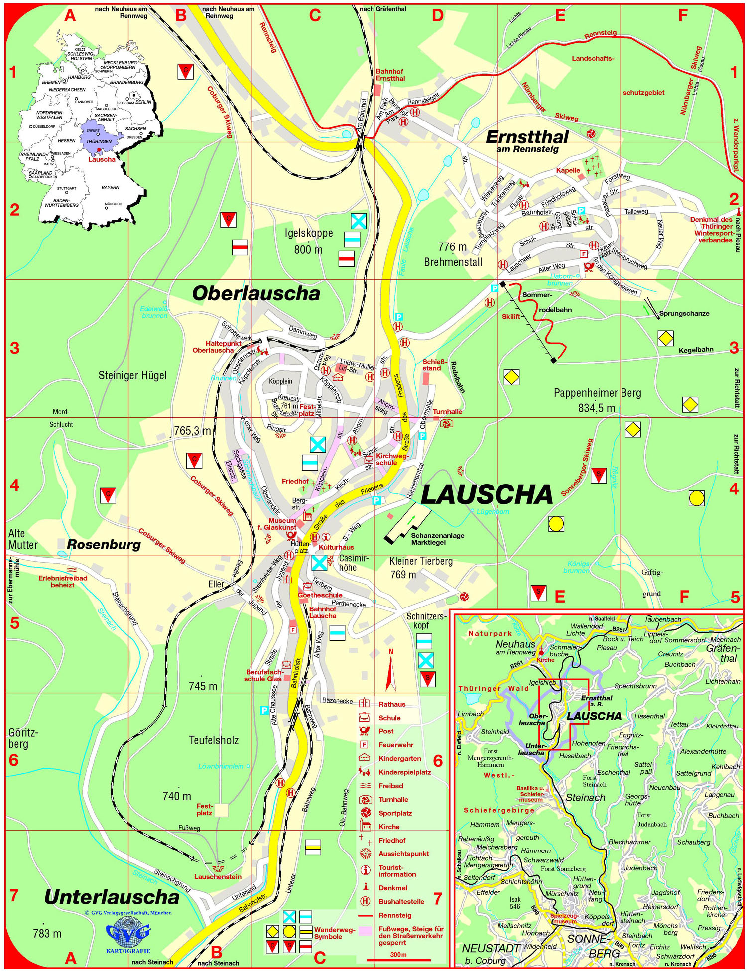 Lauscha Karte Lauscha Map Lauscha Germany • mappery