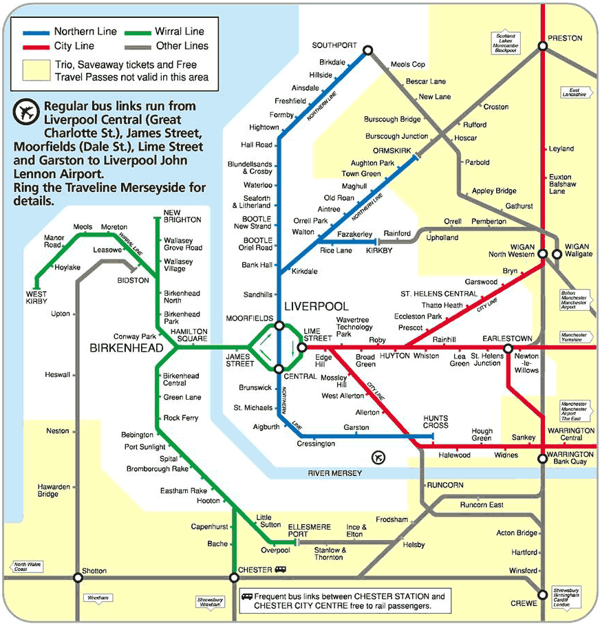 Liverpool Subway Map Liverpool UK • mappery