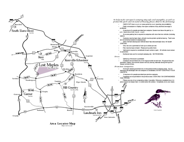 Lost Maples Trail Map Lost Maples Texas State Park Map Lost Maples Texas • mappery