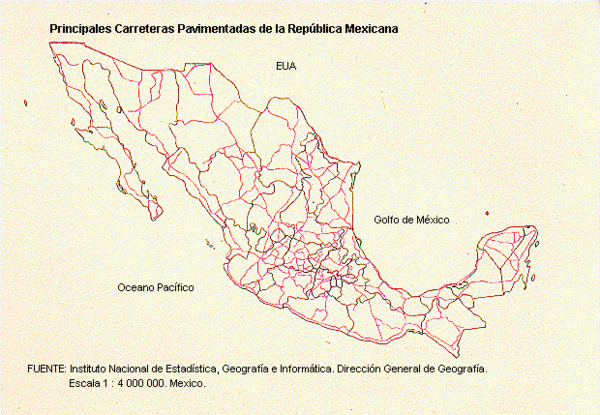 Mexico Toll Roads Map Main Roads in Mexico Map Mexico • mappery