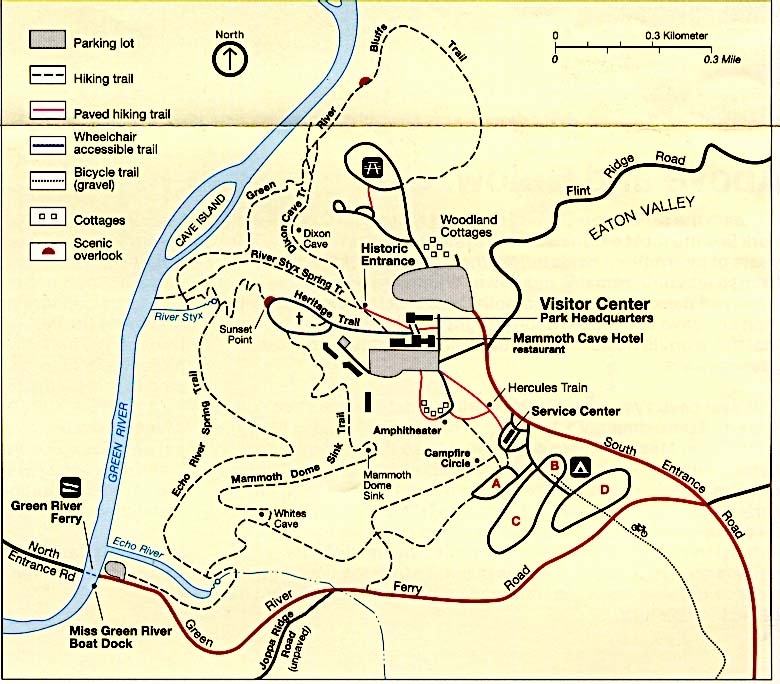 Mammoth Cave Tourist Map Mammoth Cave • mappery