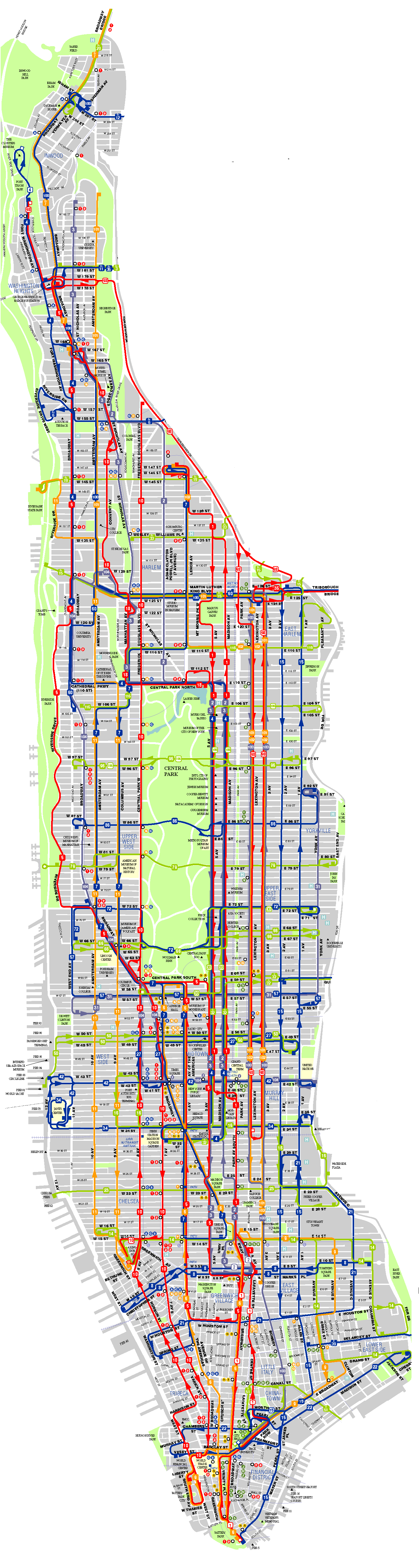 Manhattan Bus Map • mappery