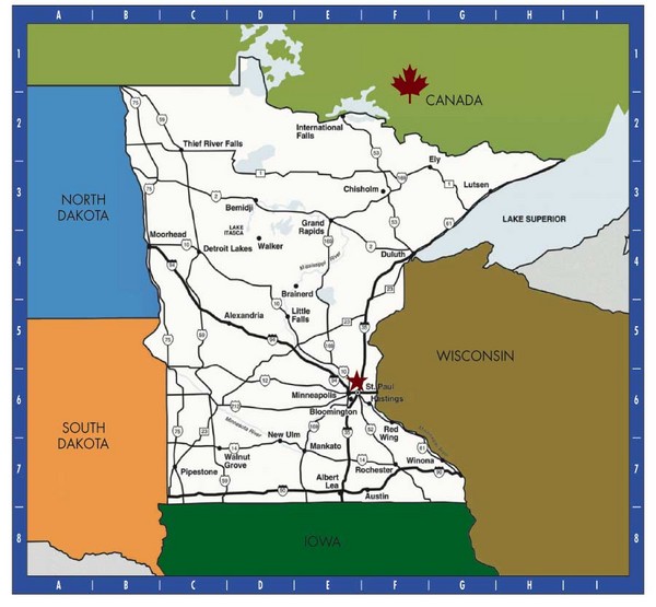 Minnesota Tourist Map Minnesota • mappery
