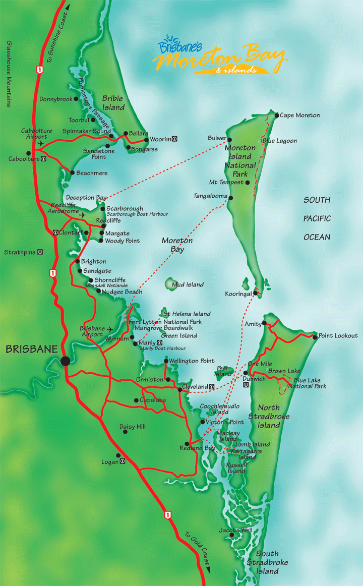 Moreton Bay Australia Beach Map Moreton Bay Australia • mappery