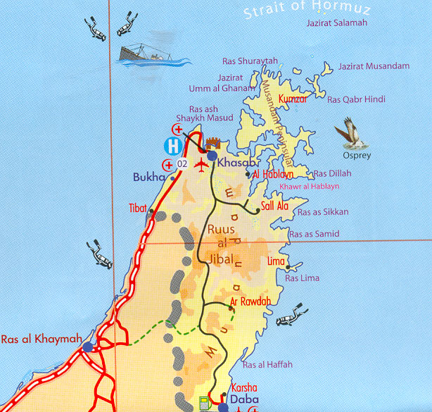 Pain Points De Musandam Oman Carte Musandam Oman Map • mappery