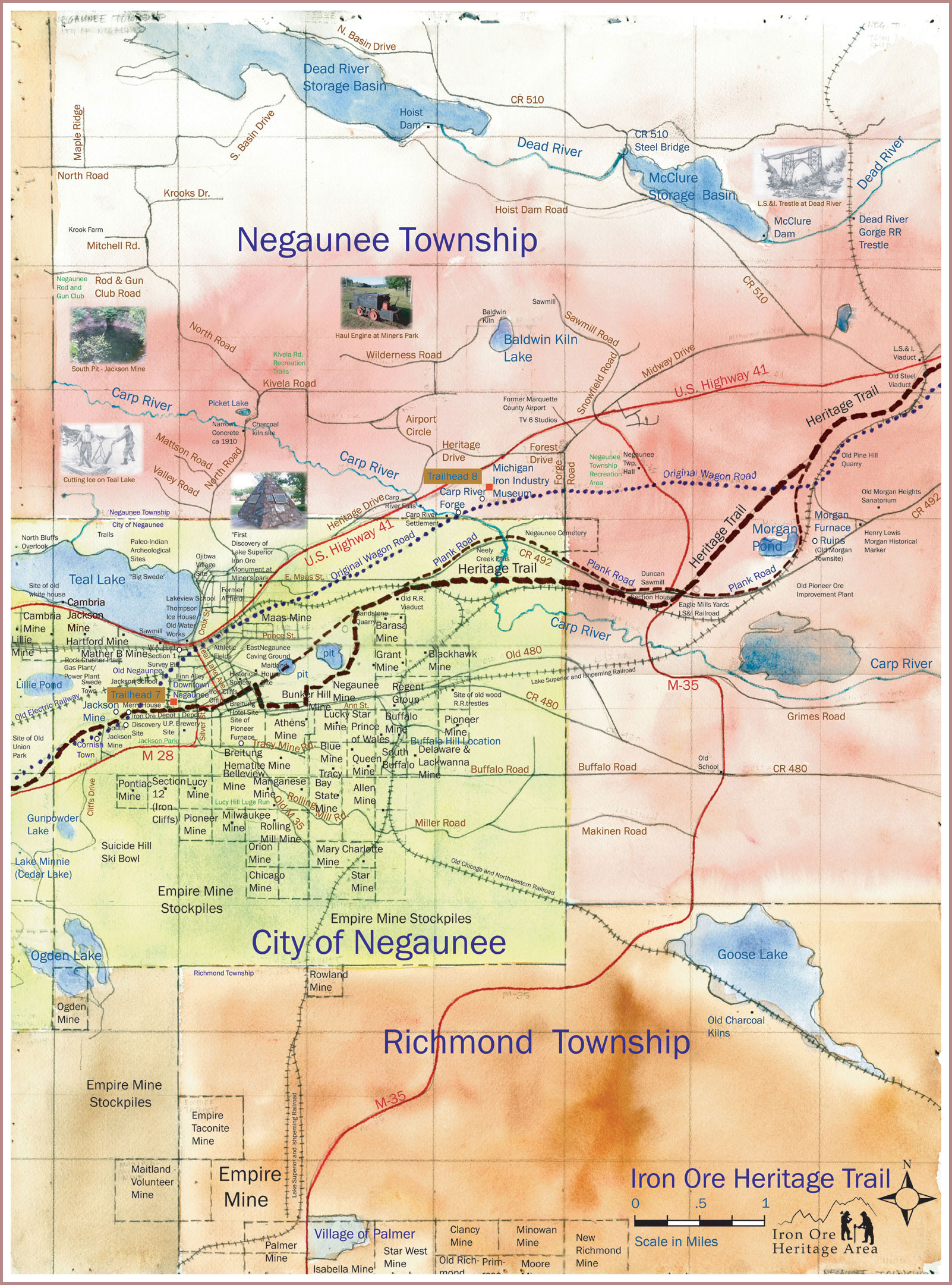 Negaunee Trail Map Negaunee MI • mappery