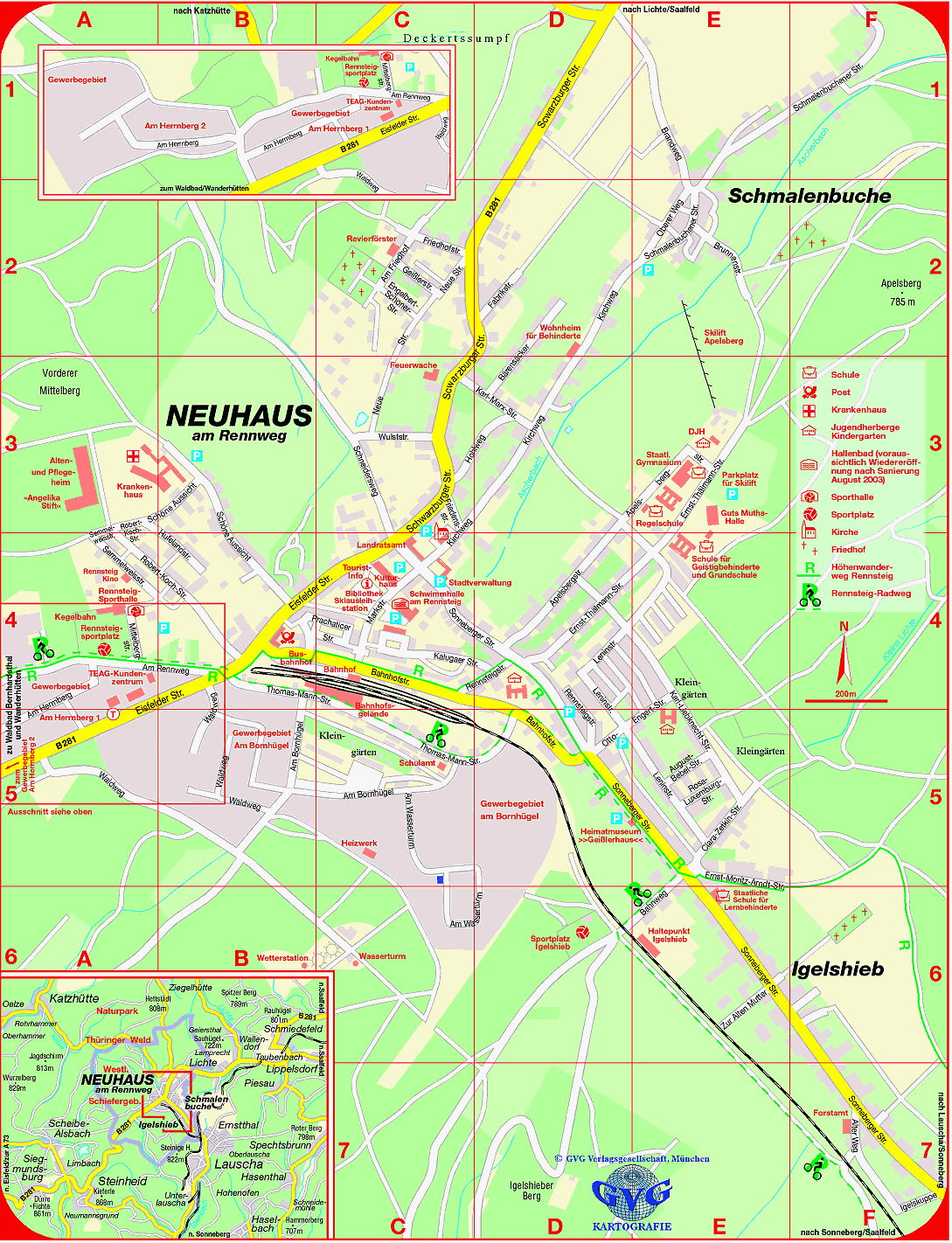 Neuhaus Karte Neuhaus am Rennweg Map Neuhaus am Rennweg Germany • mappery