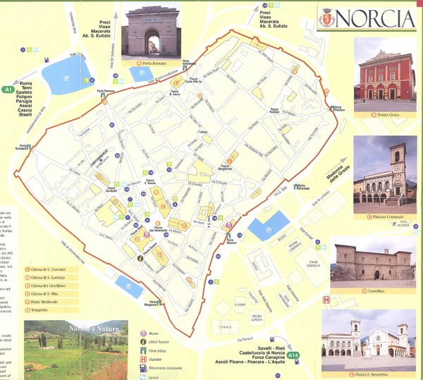 Norcia Map norcia it • mappery