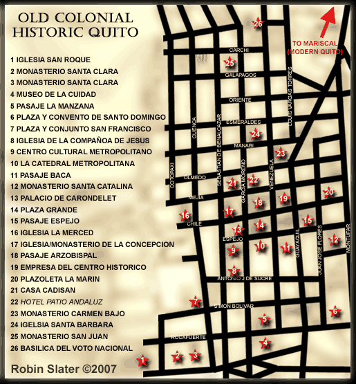 Quito Old Town Map Map San Luis Obispo