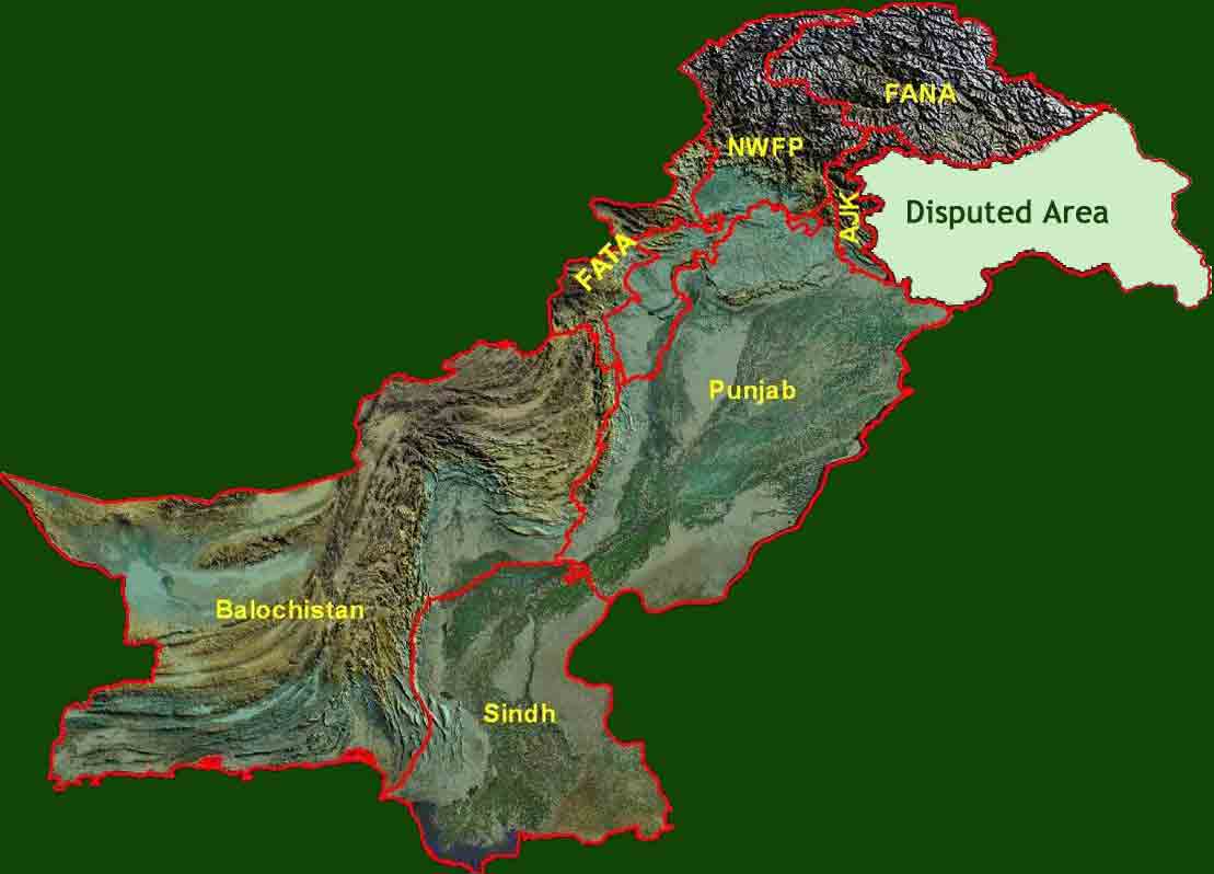 Topographical Map Of Pakistan Pakistan Relief Map Pakistan • mappery