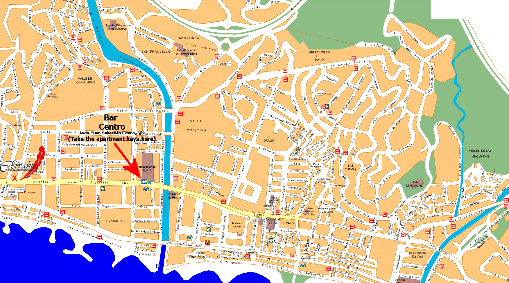 Map Of Malaga Spain