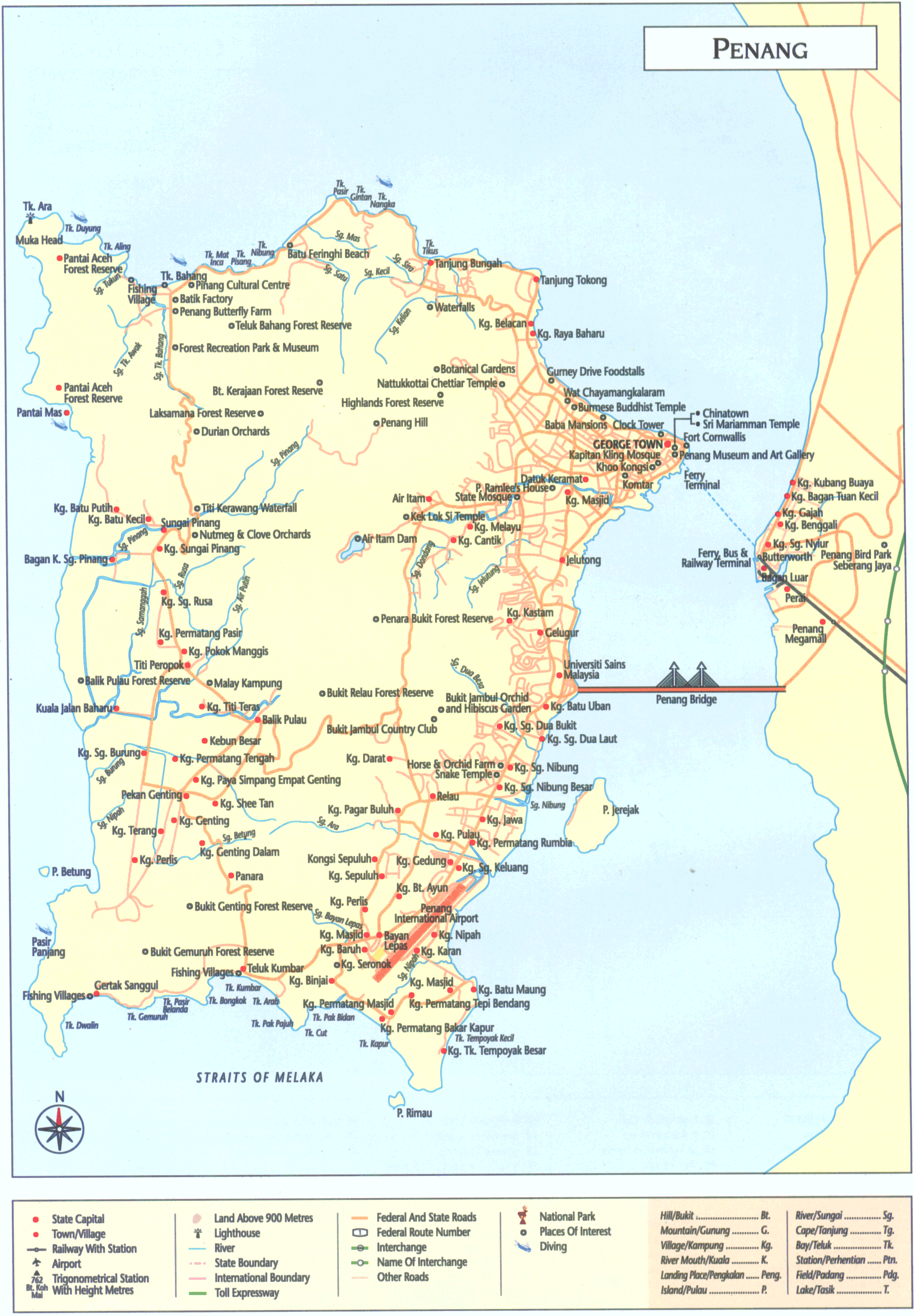 map of penang island