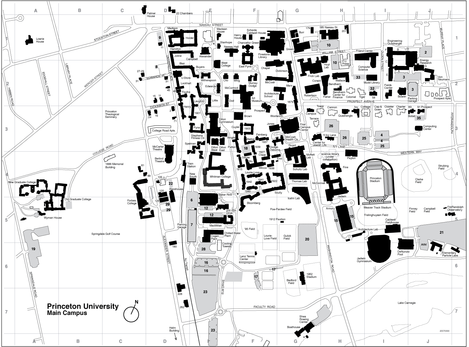 Directions To Princeton University 30 Princeton University Campus Map Maps Database Source