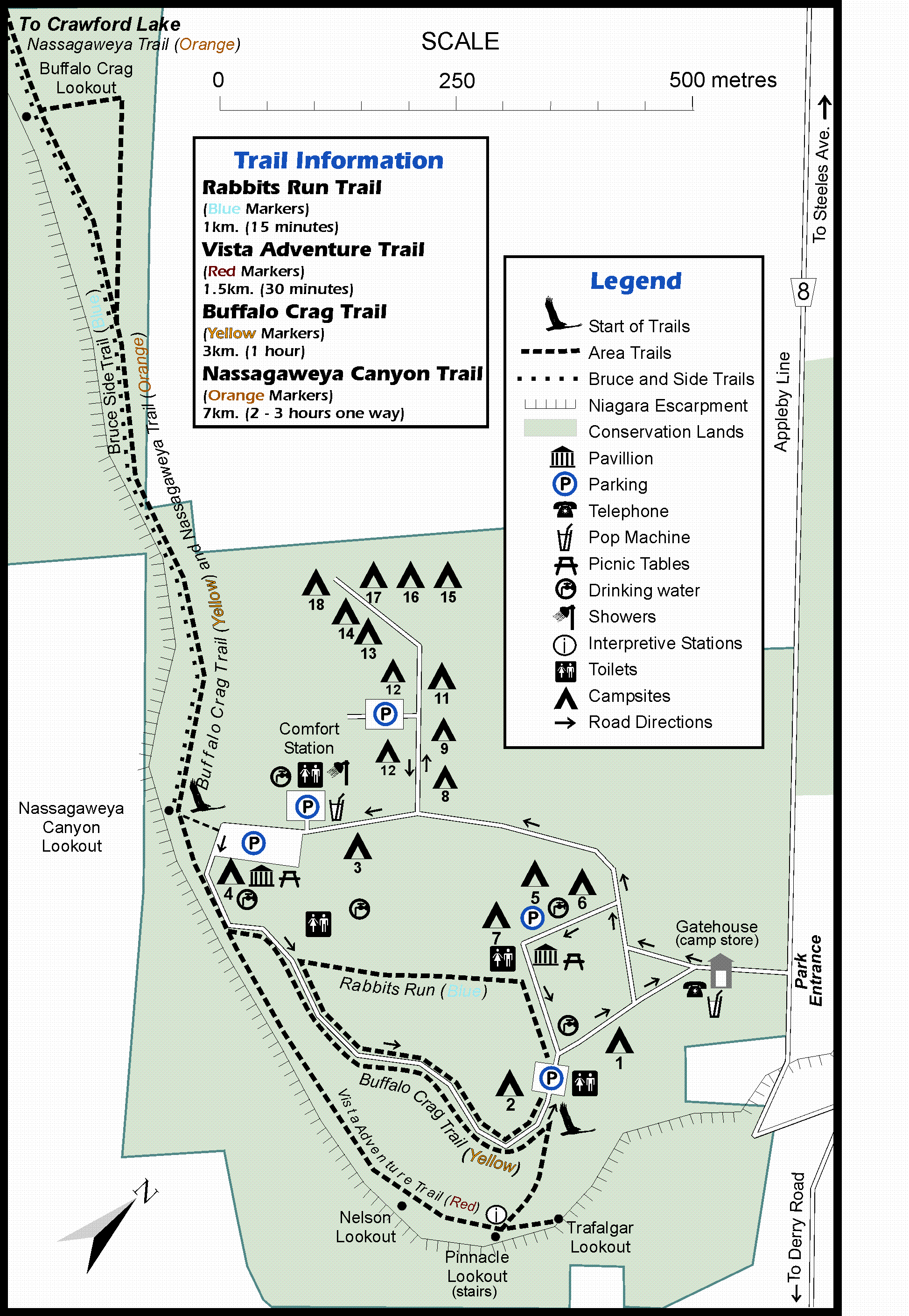 Rattlesnake Point Trail Map Rattlesnake Point Conservation Area