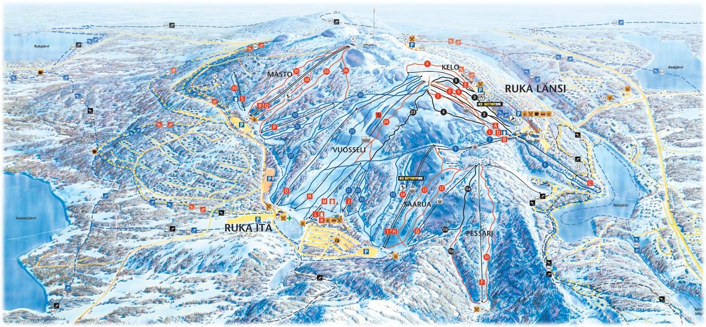 Ruka Ski Trail Map Ruka Finland • mappery