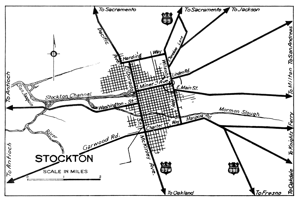 Stockton California City Map Stockton California • mappery