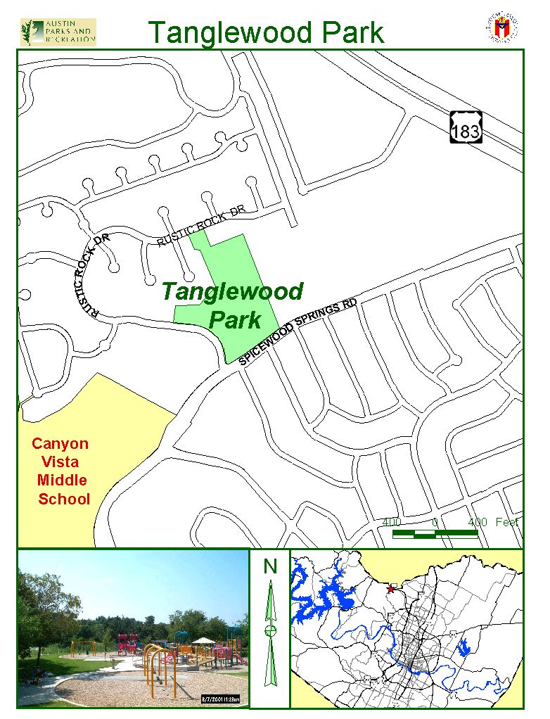 Tanglewood Park Map 11406 Rustic Rock Rd Austin • mappery