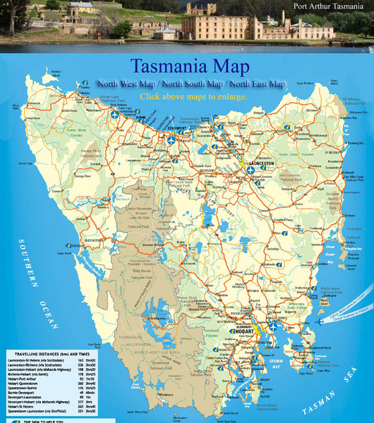 Tasmania Map Tasmania Australia • mappery
