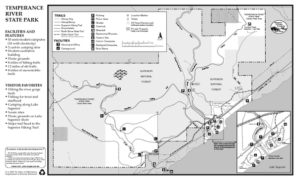 Cascade River State Park Map Cascade River State Park Map Maping Resources