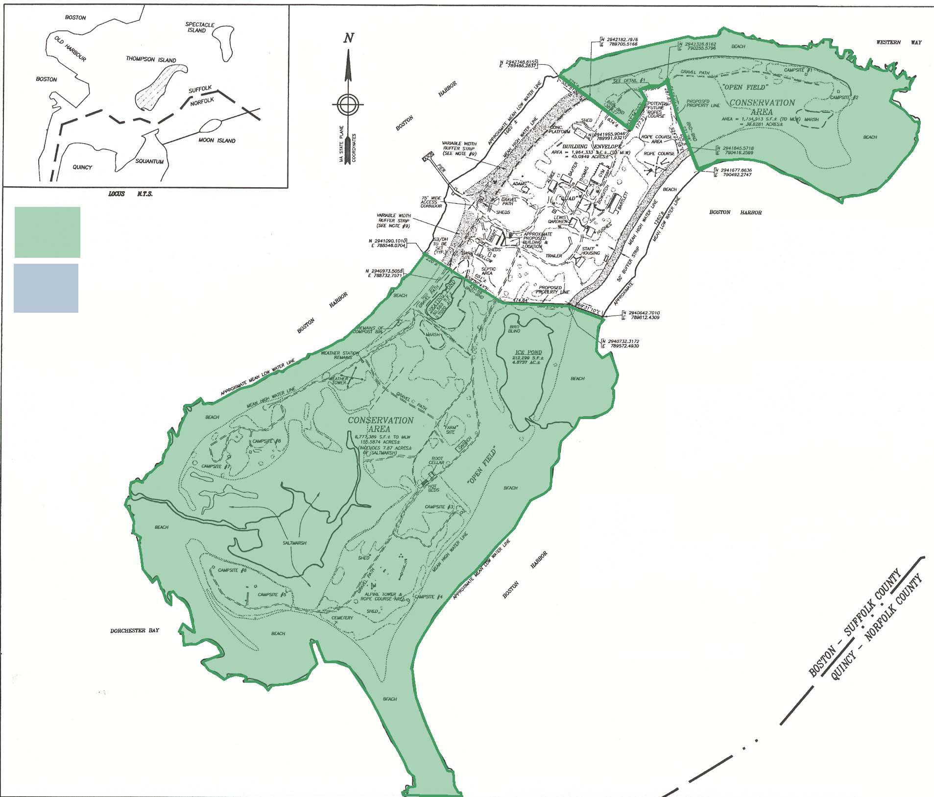 Thompson Island Easement Map Boston Massachusetts USA • mappery