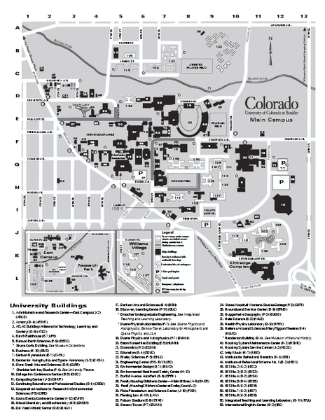 Map Of University Of Colorado Boulder University Of Colorado At Boulder Map - Boulder Colorado • Mappery