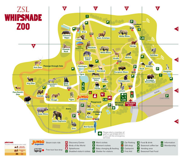 Whipsnade Zoo Map Dunstable LU6 2LF United Kingdomlrm • mappery