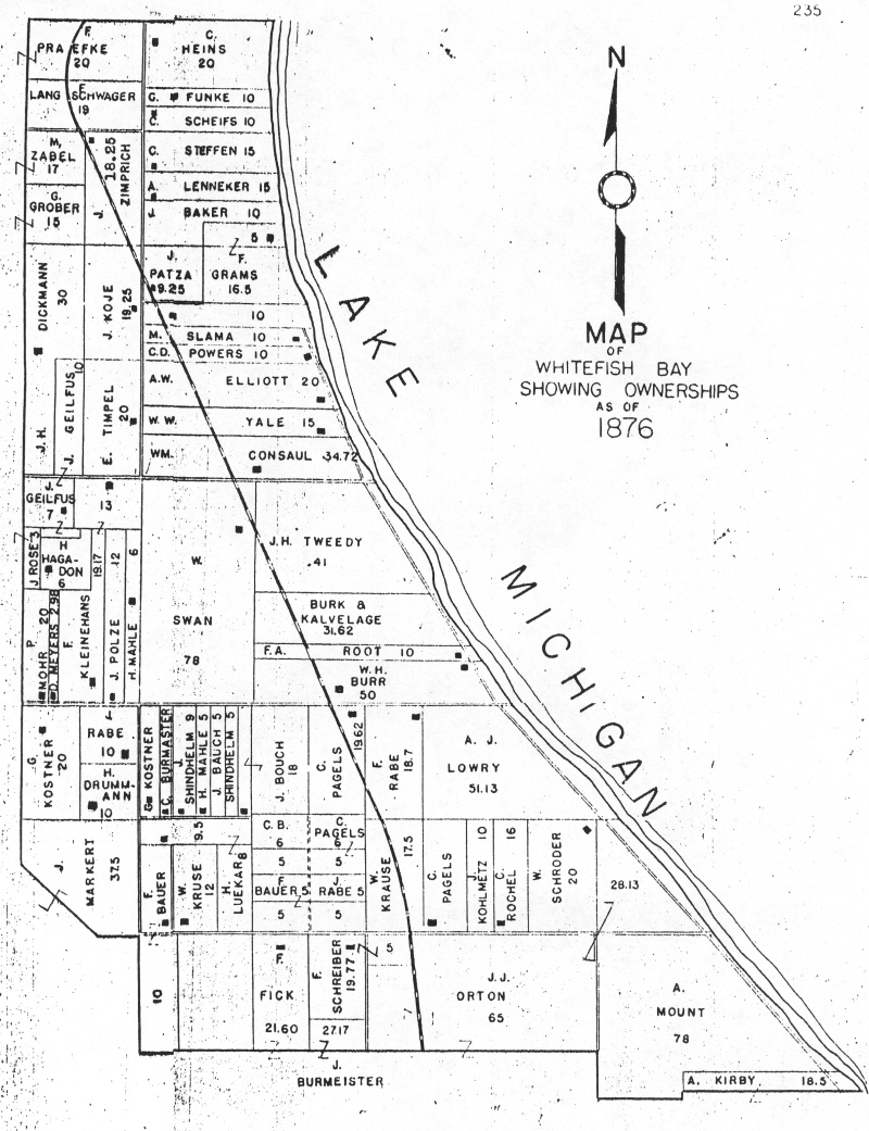 Whitefish Bay 1876 Map whitefish bay wi • mappery