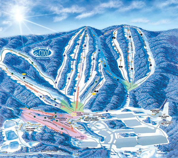 Wintergreen Resort Trail Map Whitetail Ski Resort Ski Trail Map - Mercersburg Pennsylvania United States • Mappery