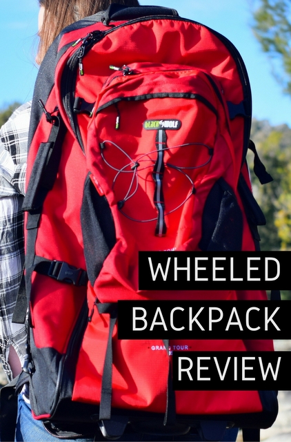 black wolf backpack with wheels
