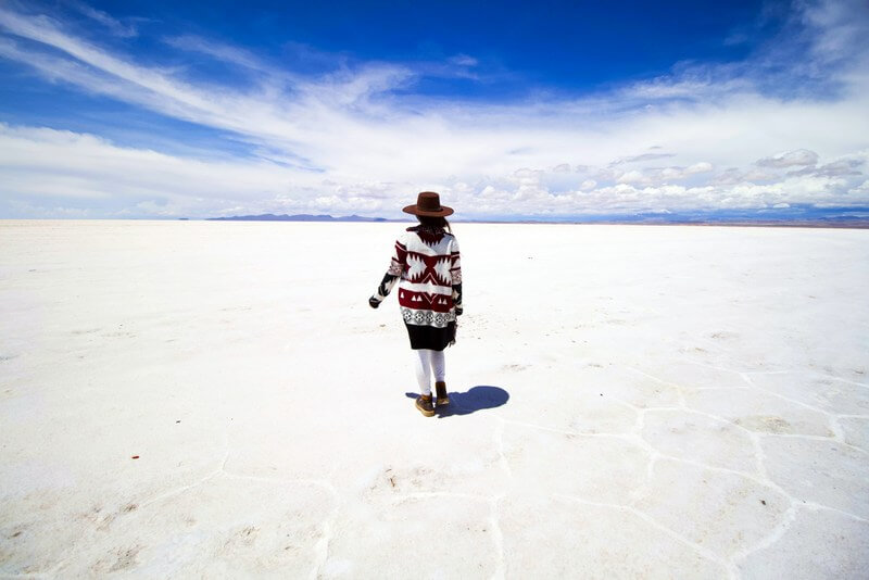 Salar de Uyuni Bolivia Female Traveler RF