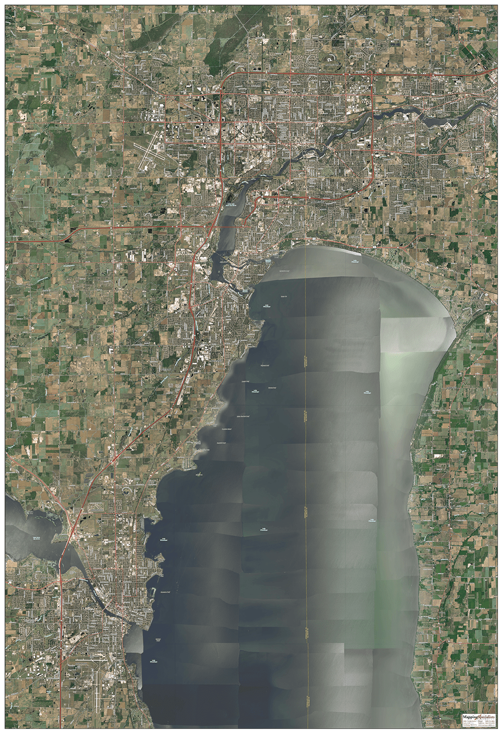 Fox Valley Metro Topo Map with Aerial Photography