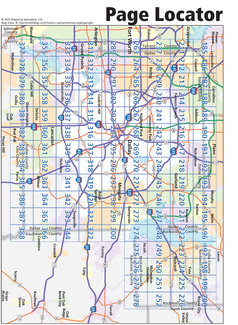 Dallas & Rockwall Counties Street Atlas Mapping Specialists Limited