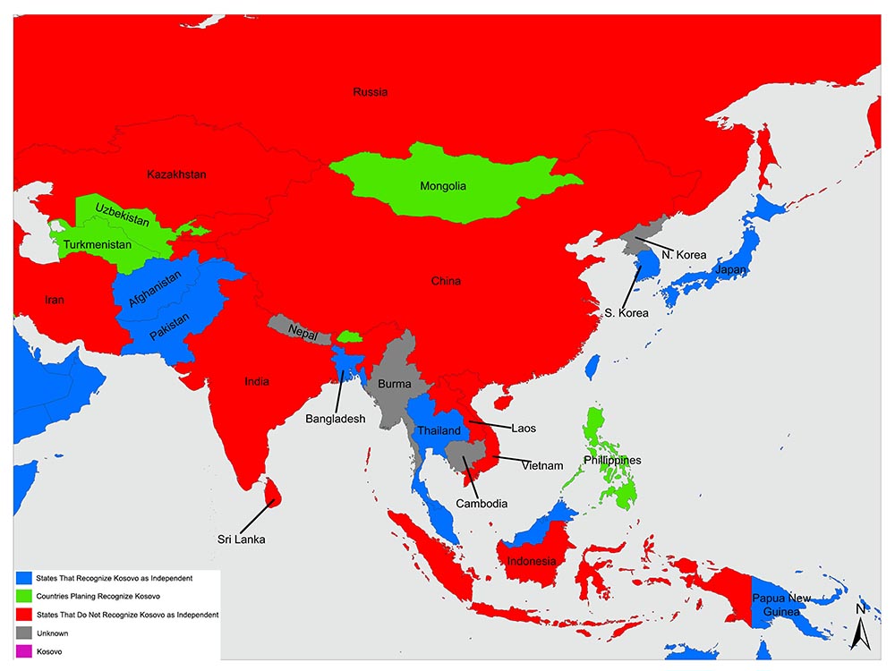 International Recognition of Kosovo Mappr