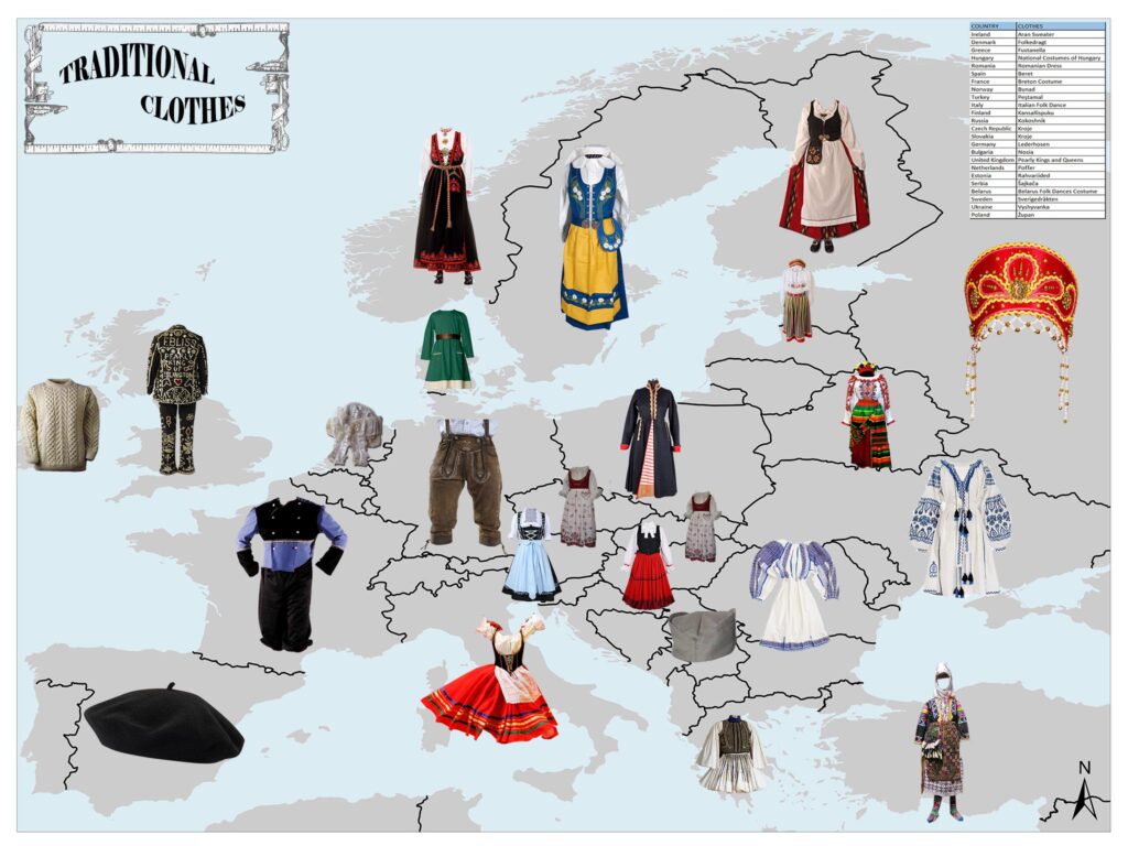 Traditional Clothes by European Countries Mappr