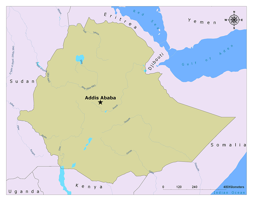 What is the Capital of Ethiopia? Mappr