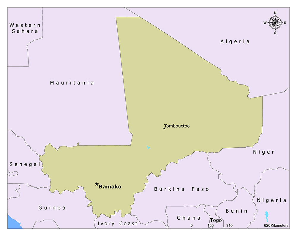 What is the Capital of Mali? Mappr