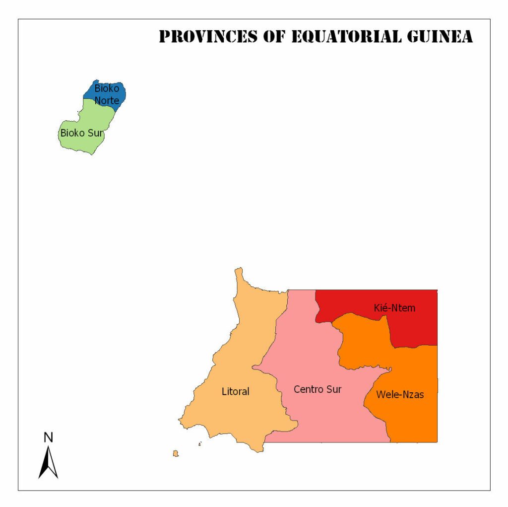 Map of Equatorial Guinea, Regions, Geography, and Facts Mappr