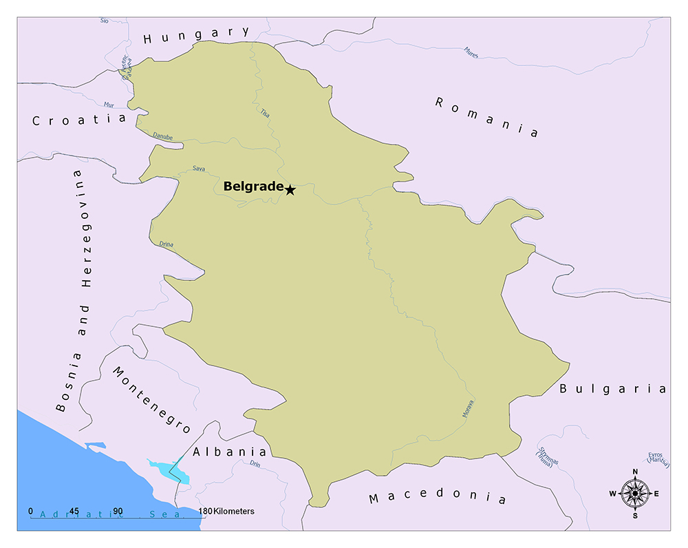 What is the Capital of Serbia? Mappr