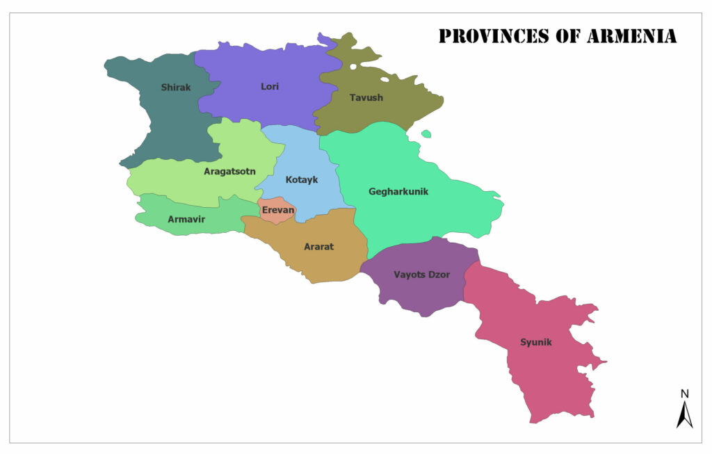 Provinces of Armenia Mappr