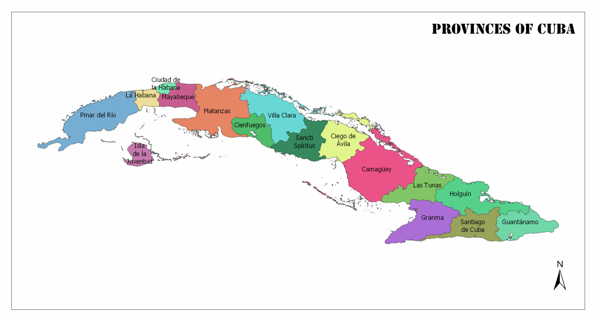 Provinces of Cuba Mappr