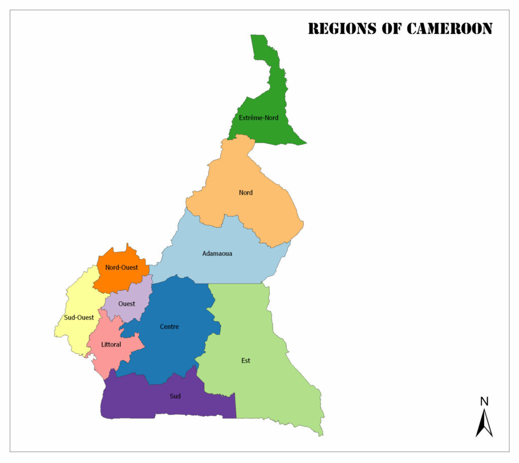 Regions of Cameroon Mappr